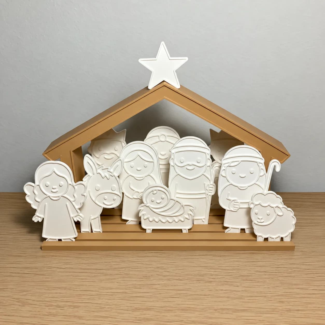 Nacimiento navideño 3D para pintar – Pack completo