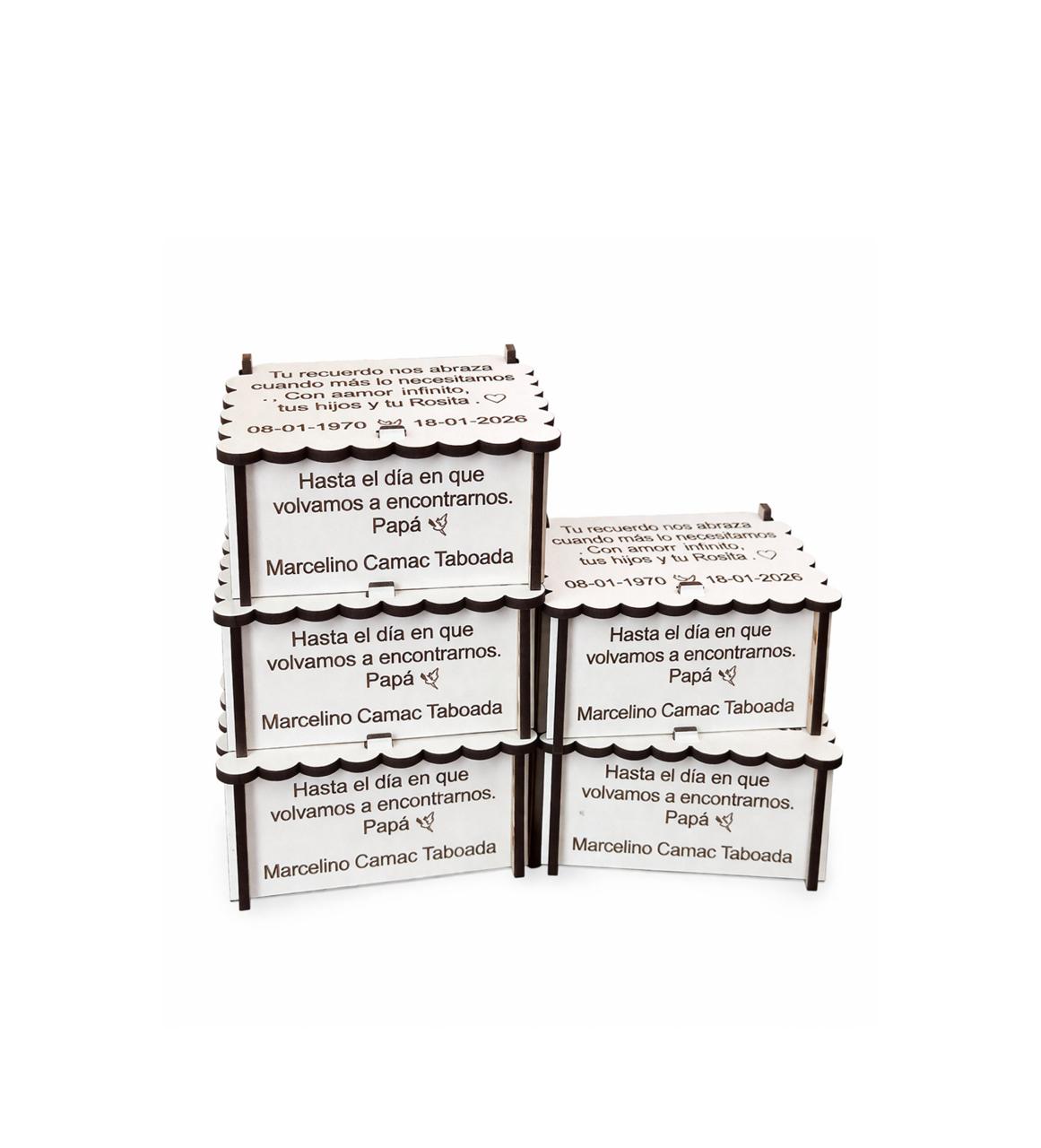 Caja en Corte Láser para Misa de Honras + Llavero 3D Personalizado - Imagen 2