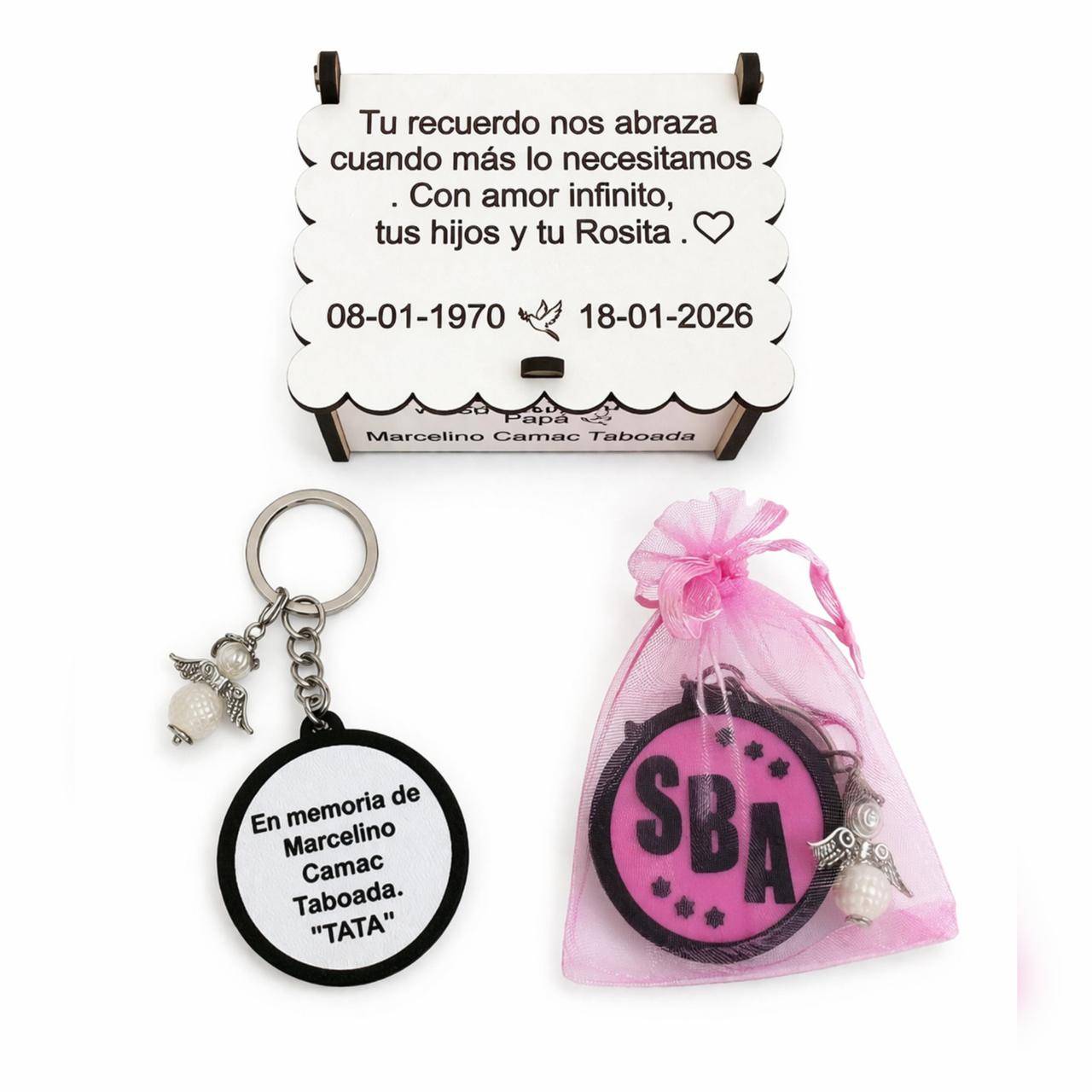 Caja en Corte Láser para Misa de Honras + Llavero 3D Personalizado - Imagen 4